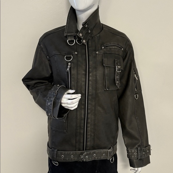 The Ragged Priest Ace Women's Black Faux Leather Moto Jacket - Picture 8 of 8